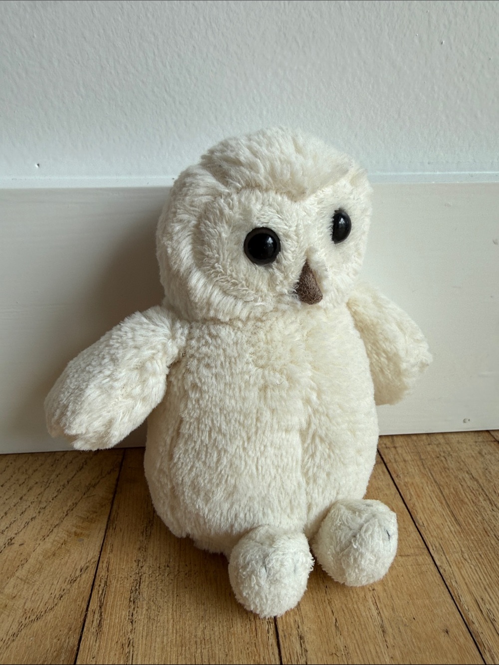 Jelly Cat Plush White Owl Pet Toy - Soft Bird Plush